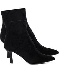 Paris Punk - Velvet Ankle Boots - Lyst