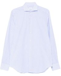 Xacus - Vertical-Stripe Spread-Collar Shirt - Lyst