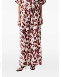 ViCOLO - Leaf-Print Wide-Leg Palazzo Pants - Lyst