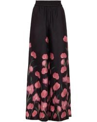 La DoubleJ - Floral-Print Palazzo Pants - Lyst