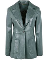 Chloé - Single-Breasted Leather Blazer - Lyst