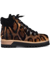 Le Silla - St. Moritz Leopard-Print Trekking Boots - Lyst