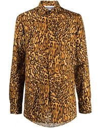 Moschino - Leopard-Print Long-Sleeve Shirt - Lyst