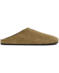 The Row - Suede Flat Mules - Lyst