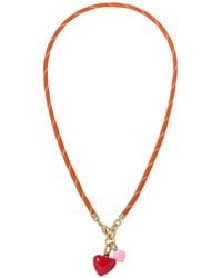 Roxanne Assoulin - Happy Cord Heart-Pendant Necklace - Lyst