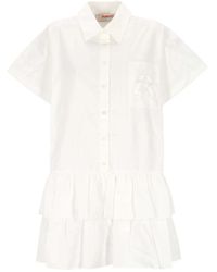 Fiorucci - Ruffled Angels-Detail Shirt Dress - Lyst
