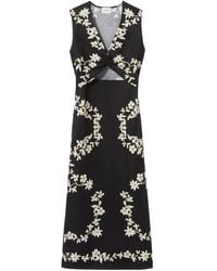 Claudie Pierlot - Cutout Floral-Print Midi Dress - Lyst