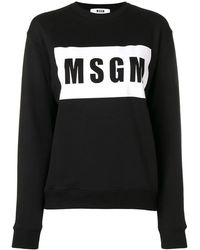 MSGM - Sudadera Con Logo Estampado - Lyst