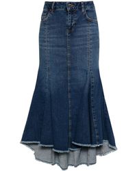 Liu Jo - Long Pleated Stretch Cotton Skirt - Lyst