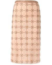 Pinko - Crystal Embellished Skirt - Lyst