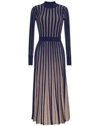 Cara Cara - Mariella Striped Wool Midi Dress - Lyst