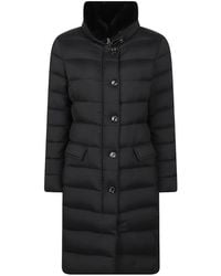 Moorer - High-Neck Single-Breasted Coat - Lyst