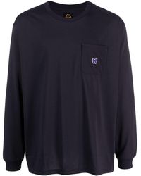 Needles - Logo-Appliqué Long-Sleeve T-Shirt - Lyst