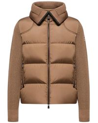 Moncler - Padded Knit-Sleeve Jacket - Lyst