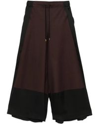 Undercover - Panelled Wool-Blend Wide-Leg Trousers - Lyst