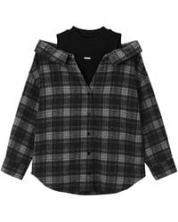 Musium Div. - Check-Pattern Layered-Effect Shirt - Lyst