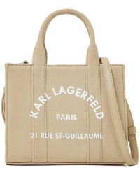 KARL LAGERFELD - Sac Cabas Rue St Guillaume Carré Format Mini - Lyst