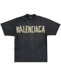 Balenciaga - Tape Type Cotton T-shirt - Lyst