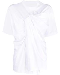 JNBY - Gathered Cotton T-shirt - Lyst