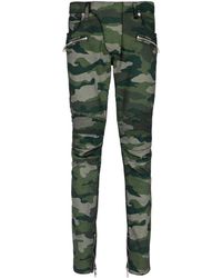 Balmain - Camouflage-print Slim Jeans - Lyst