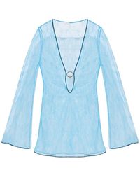 Oséree - O~Kaftan Lace Long-Sleeved Mini Dress - Lyst