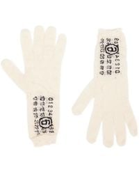 MM6 by Maison Margiela - Numbers-Motif Knitted Gloves - Lyst