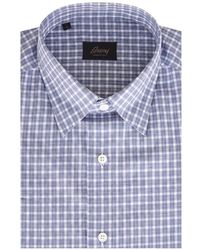Brioni - Check-Pattern Button-Down Shirt - Lyst
