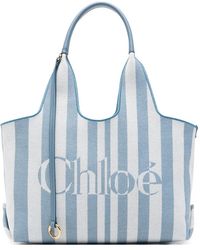 Chloé - Small Stripy East-West Tote Bag - Lyst