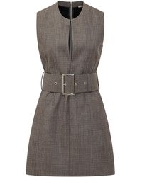 Stella McCartney - Belted Mini Dress - Lyst