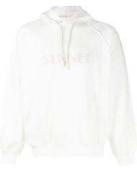 Sunnei - Logo-Embroidered Cotton Hoodie - Lyst