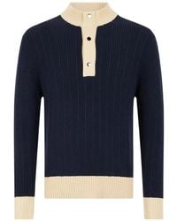 Ballantyne - Gerippter Pullover Mit Knöpfen - Lyst