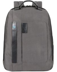 Piquadro - Mochila Grande Con Bolsillo En El Frente - Lyst