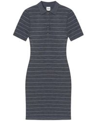 Nanushka - Polo-Neck Striped Mini Dress - Lyst