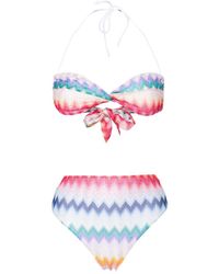 Missoni - Zigzag Bandeau Bikini Set - Lyst
