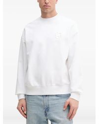 BOSS - Logo-Embroidered Cotton Sweatshirt - Lyst