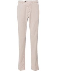 Canali - Pantalones chinos ajustados de talle medio - Lyst