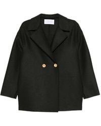 Harris Wharf London - Virgin-Wool Double-Breasted Coat - Lyst