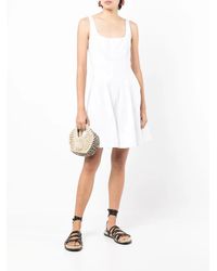 STAUD Claretta Backless Pleated Rib-Knit Dress in Blue | Lyst STAUD Claretta Backless Pleated Rib-Knit Dress in Blue | Lyst