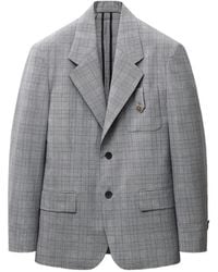 Versace - Prince Of Wales Wool Blazer - Lyst
