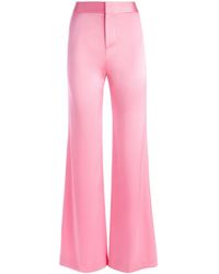 Alice + Olivia - Deanna Satin-Finish Palazzo Pants - Lyst