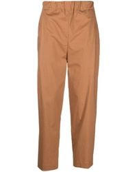 Laneus - Stretch-cotton Tapered Trousers - Lyst