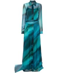 Alberta Ferretti - Printed Chiffon Dress - Lyst