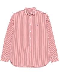 Polo Ralph Lauren - Vertical-Stripe Embroidered-Logo Shirt - Lyst