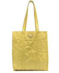 Prada - Logo-Plaque Tote Bag - Lyst
