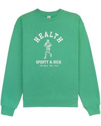 Sporty & Rich - Ny Running Club Cotton Sweatshirt - Lyst