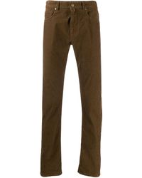 Incotex Sky Corduroy Slim-fit Trousers - Brown