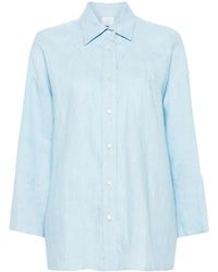 Eleventy - Linnen Blouse Met Verlaagde Schouders - Lyst