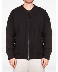 Alpha Studio - Ribbed-Knit Zip-Up Sweater - Lyst
