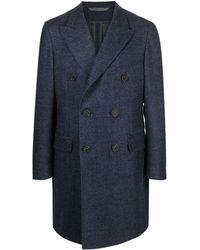 Canali - Double-breasted Wool Coat - Lyst