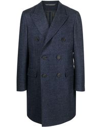 Canali - Manteau en laine à boutonnière croisée - Lyst